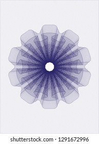 Blue money style emblem or rosette