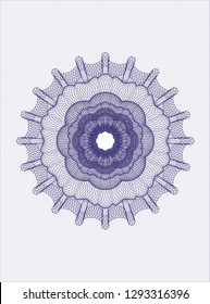 Blue money style emblem or rosette