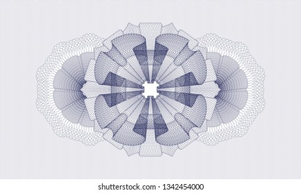 Blue money style emblem or rosette