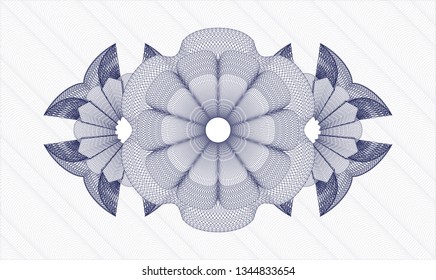 Blue money style emblem or rosette