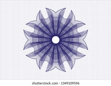 Blue money style emblem or rosette