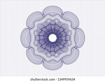 Blue money style emblem or rosette