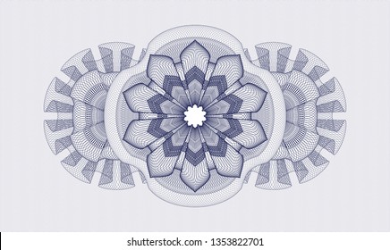Blue money style emblem or rosette