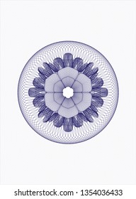 Blue money style emblem or rosette