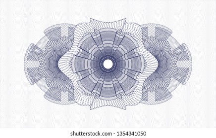 Blue money style emblem or rosette