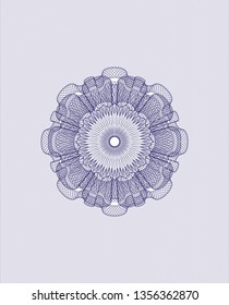 Blue money style emblem or rosette