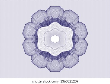 Blue money style emblem or rosette