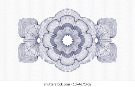 Blue money style emblem or rosette