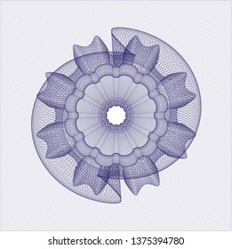 Blue money style emblem or rosette