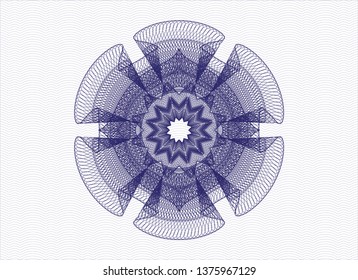 Blue money style emblem or rosette