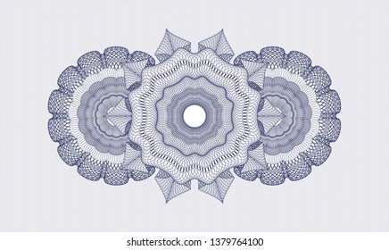 Blue money style emblem or rosette