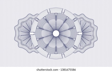 Blue money style emblem or rosette