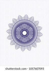 Blue money style rosette