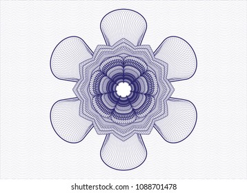 Blue money style rosette