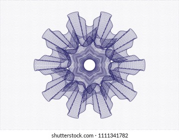 Blue money style rosette