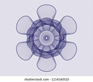 Blue money style rosette
