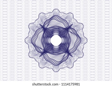 Blue money style rosette