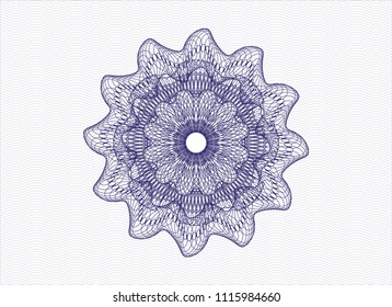 Blue money style rosette