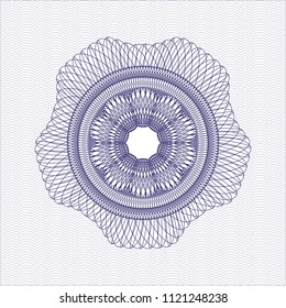 Blue money style rosette