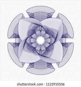 Blue money style rosette