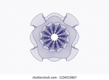 Blue money style rosette