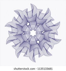Blue money style rosette
