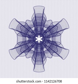 Blue money style rosette