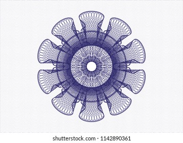 Blue money style rosette