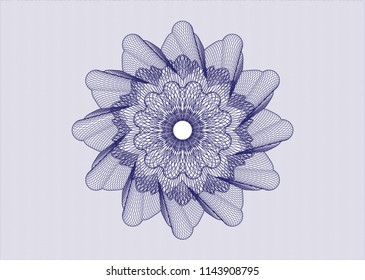 Blue money style rosette