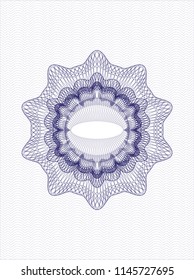 Blue money style rosette