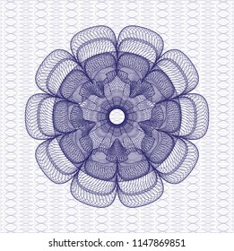 Blue money style rosette