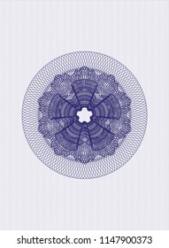 Blue money style rosette