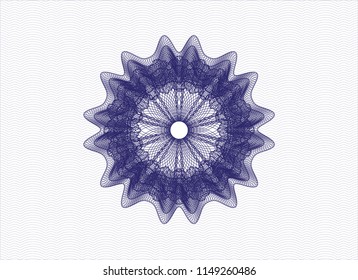 Blue money style rosette