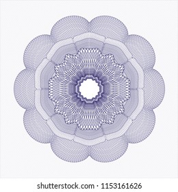 Blue money style rosette