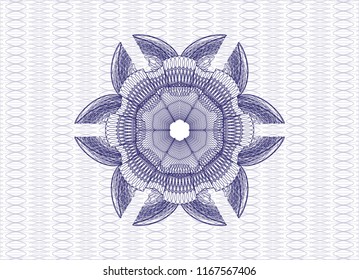 Blue money style rosette