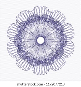 Blue money style rosette