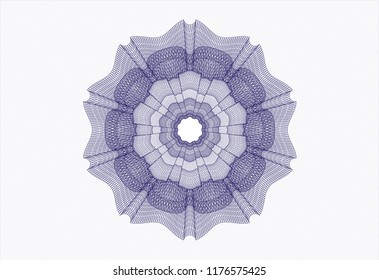 Blue money style rosette