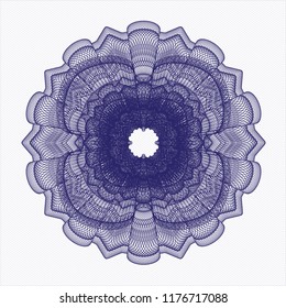 Blue money style rosette