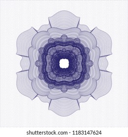 Blue money style rosette