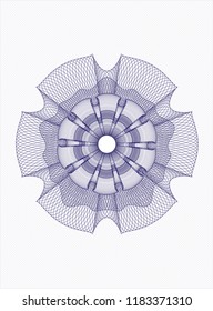 Blue money style rosette