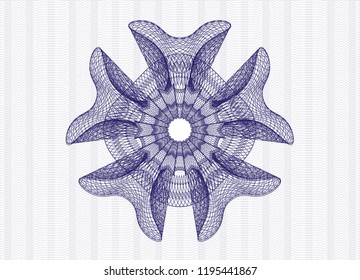 Blue money style rosette
