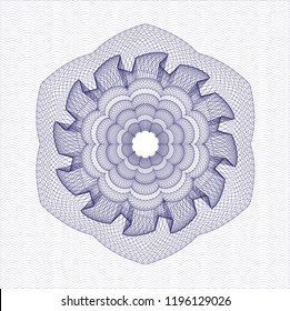 Blue money style rosette