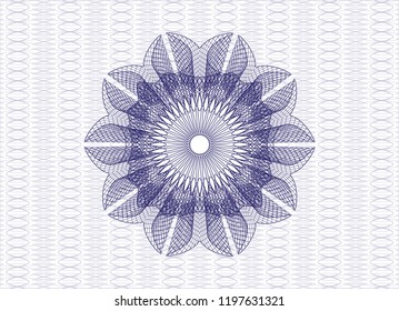 Blue money style rosette