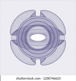 Blue money style rosette