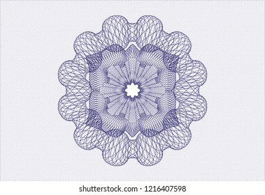 Blue money style rosette