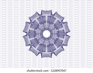 Blue money style rosette