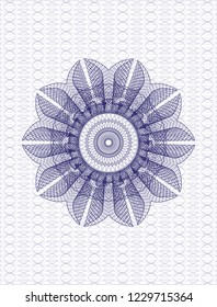 Blue money style rosette