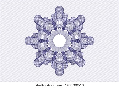Blue money style rosette
