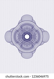 Blue money style rosette