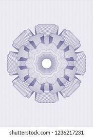 Blue money style rosette